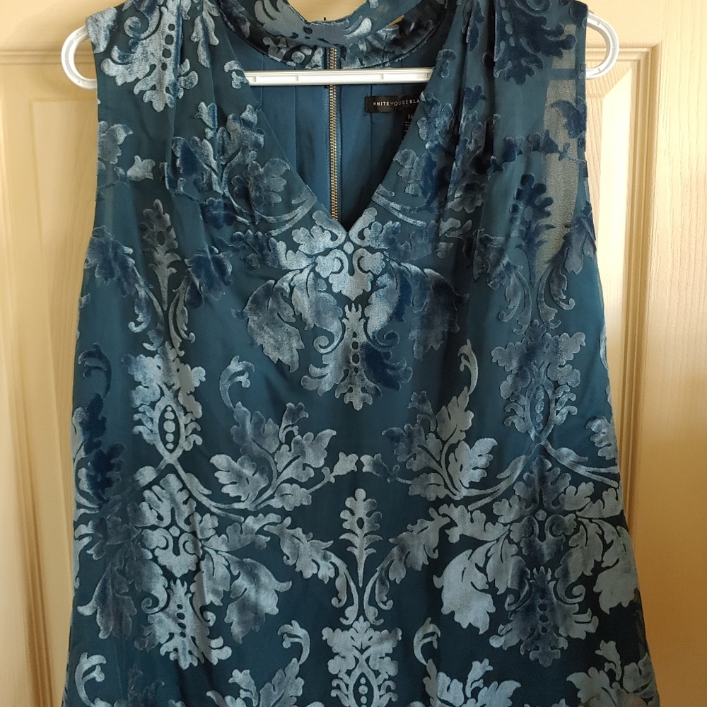 WHBM blue sleeveless top